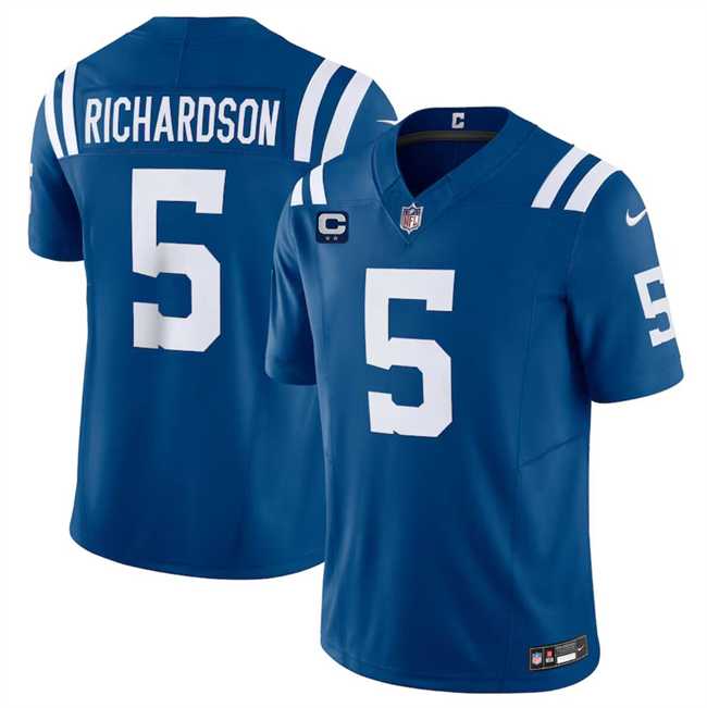 Men & Women & Youth Indianapolis Colts #5 Anthony Richardson Blue 2024 F.U.S.E. With 2-Star C Patch Vapor Limited Stitched Jersey->indianapolis colts->NFL Jersey